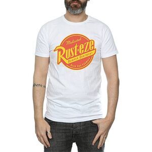 Cars Mens Rust-Eze Logo Cotton T-Shirt / White